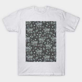 Olive branch pattern in grey T-Shirt